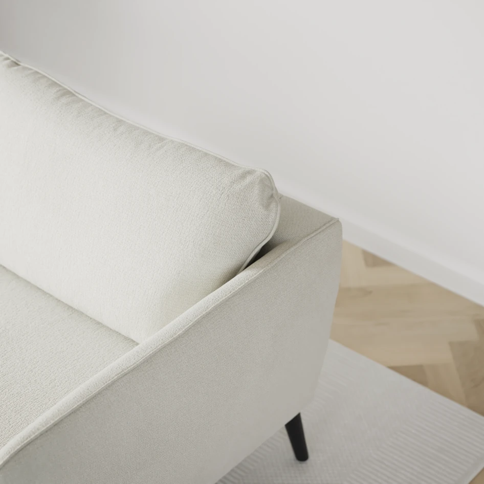 County - 3-sits soffa med divan höger - Vit