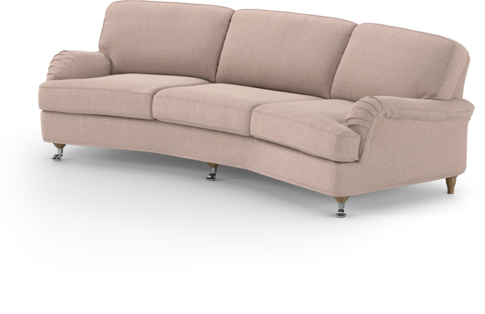 Oxford - 3-sits soffa svängd - Rosa