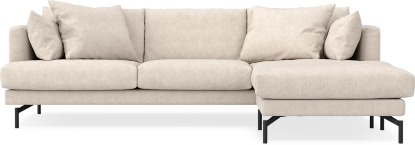 Harper - 3-sits soffa XL med schäslong höger  - Vit