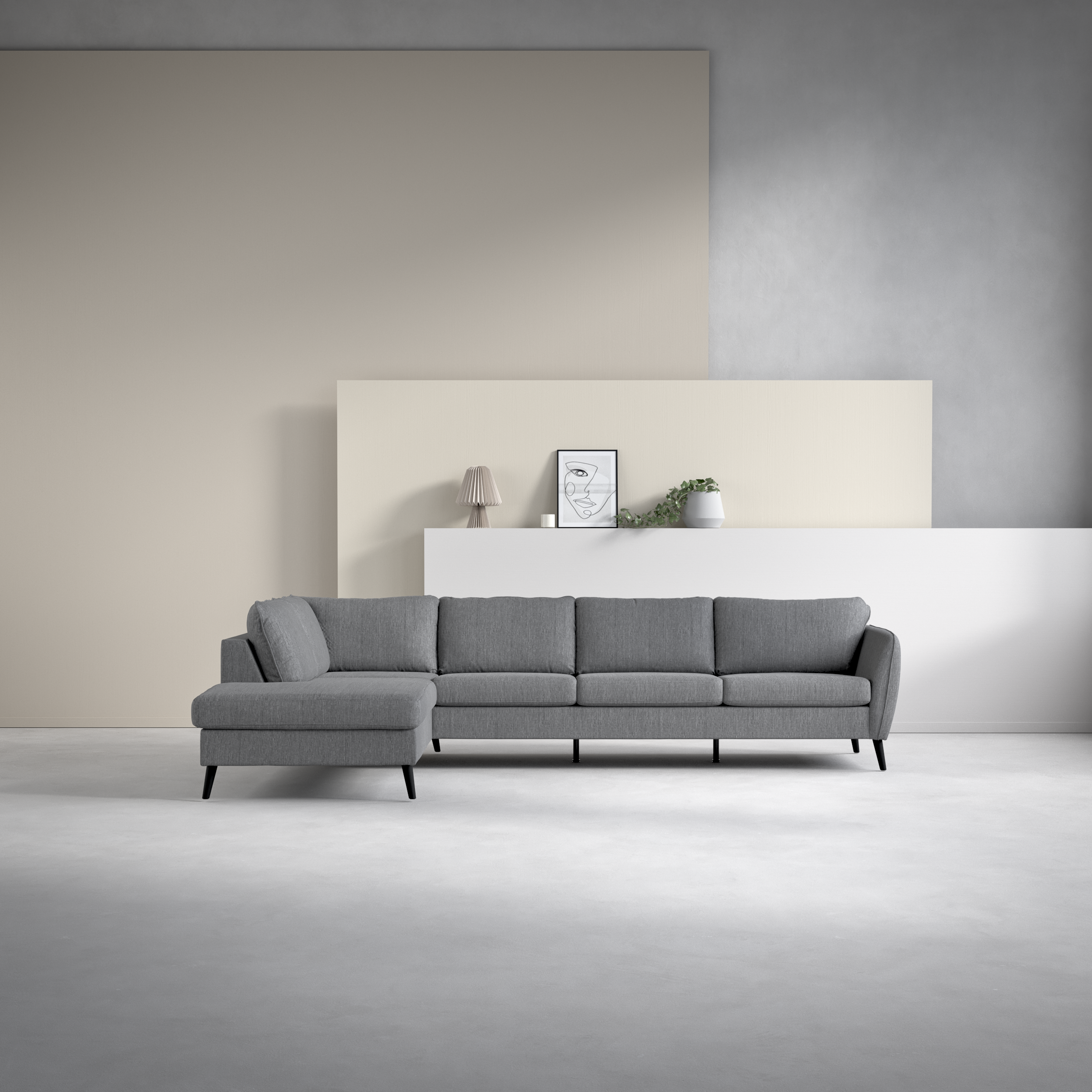 County, 3-sits soffa med divan vänster