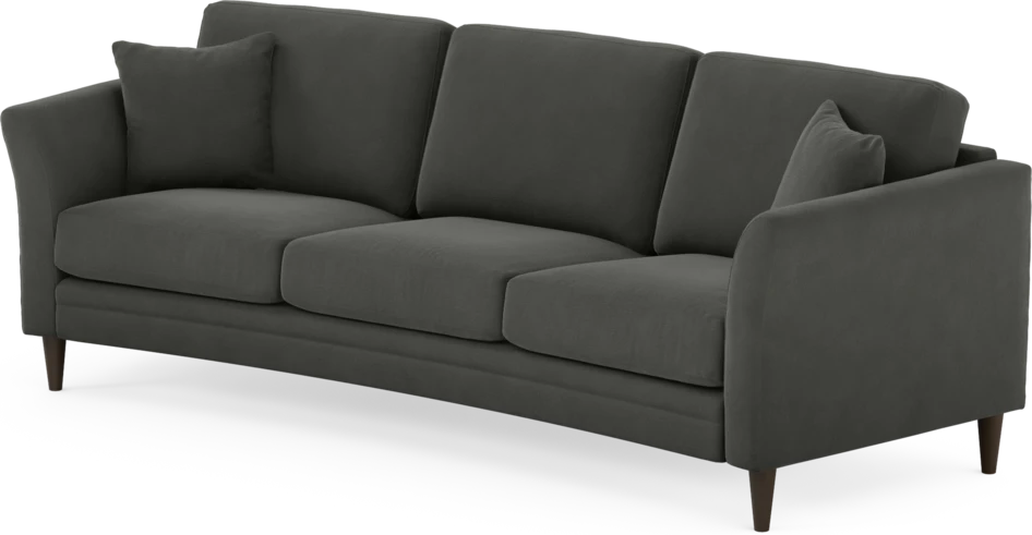 Eden - 3-sits soffa svängd - Grå