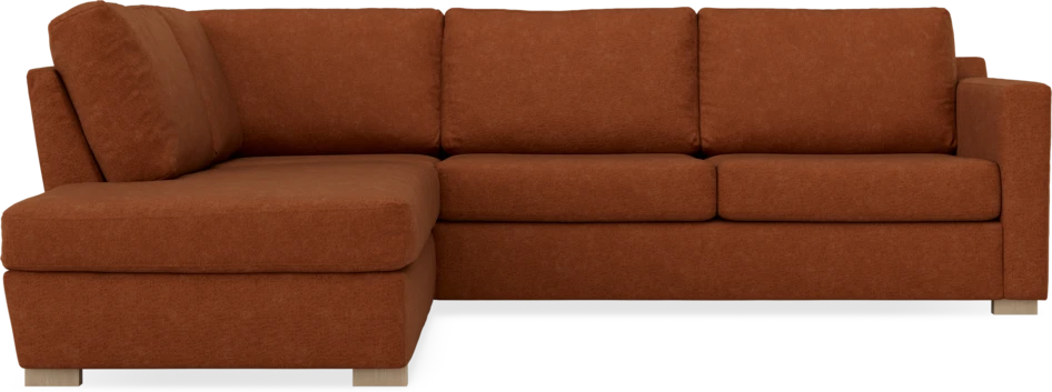 Friday - 2,5-sits soffa med divan vänster - Orange