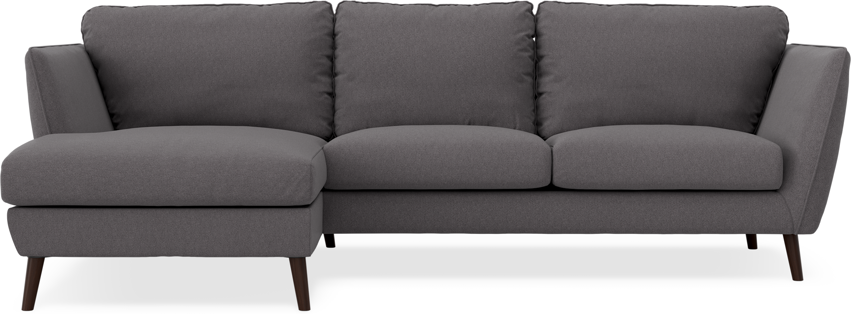 Madison Lux - 2-sits soffa med schäslong vänster - Grå