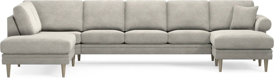 Eden - 3-sits soffa med divan vänster och schäslong höger - Grå