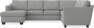 Friday - Hörnsoffa, 3+2-sits med schäslong vänster - Grå