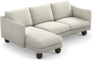 Madison Lux - 2-sits soffa med schäslong vänster - Vit