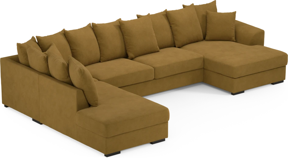 Town - 3-sits soffa med divan vänster och schäslong höger - Gul