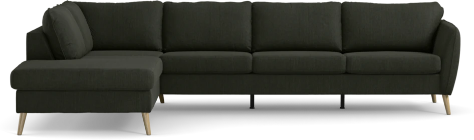 County - 3-sits soffa med divan vänster - Grön