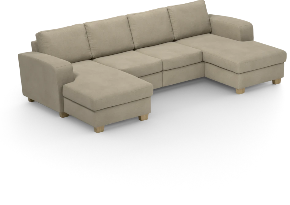 Friday - 2-sits soffa med två schäslonger - Beige