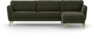Bridge - 3-sits soffa med schäslong höger - Grön