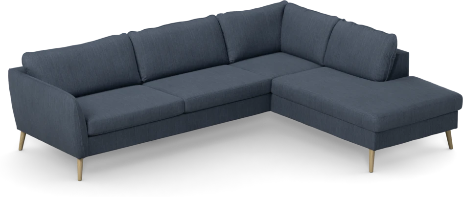 County - 2,5-sits soffa med divan höger - Blå
