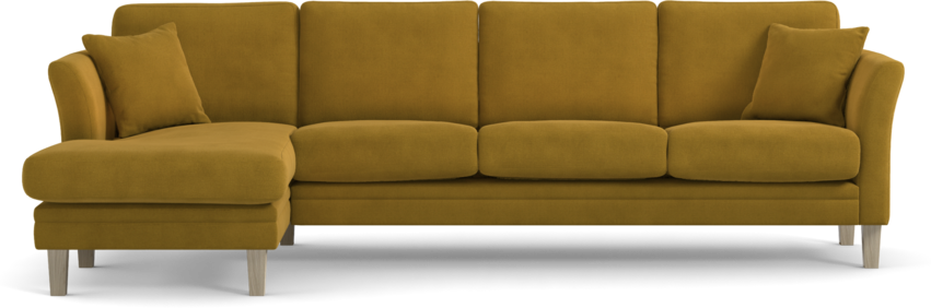 Eden - 3-sits soffa med schäslong - Gul