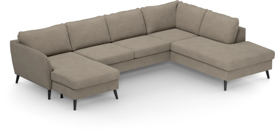 County - 3-sits soffa med schäslong vänster och divan höger - Beige