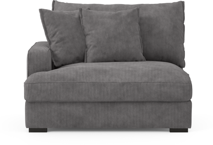 Rossi - 1,5-sits med armstöd vänster - Grå