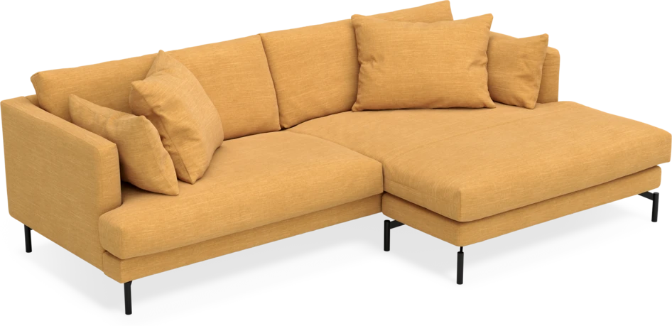 Harper - 4-sits med schäslong XL höger - Gul