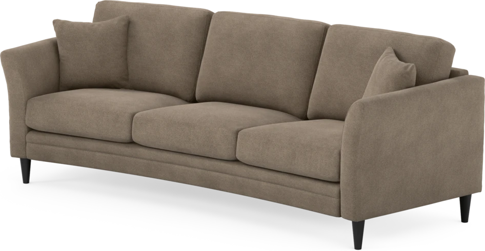 Eden - 3-sits soffa svängd - Brun
