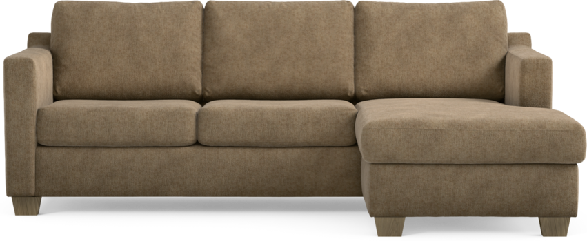 Friday - 3-sits soffa med schäslong höger - Brun