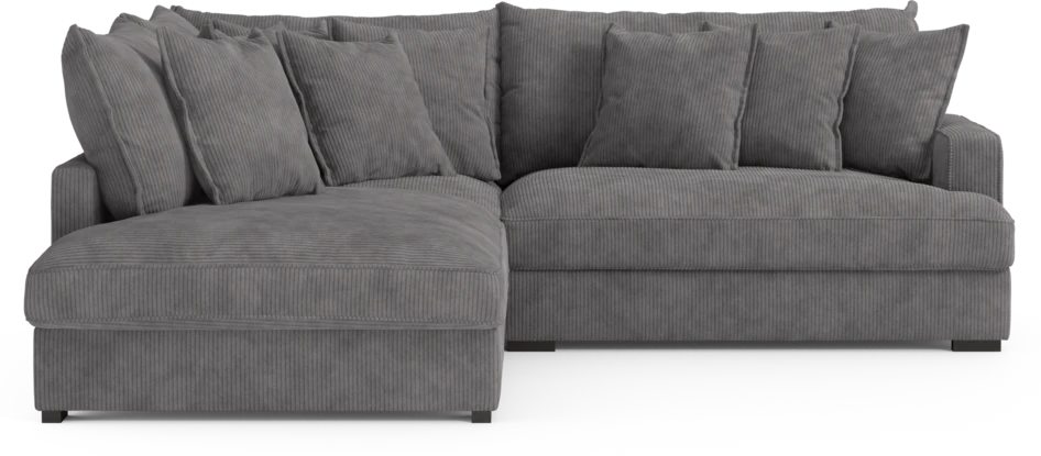 Rossi - 2-sits soffa med divan vänster - Grå
