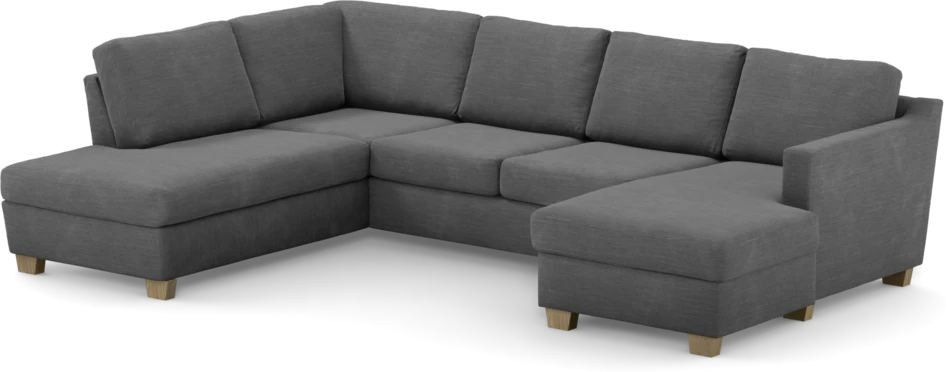 Friday - 3-sits soffa med divan vänster och schäslong höger - Grå