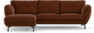 Madison Lux - 2-sits soffa med schäslong vänster - Orange
