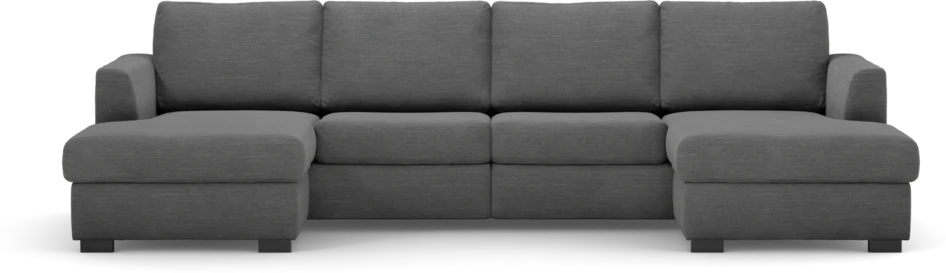 Friday - 2-sits soffa med två schäslonger - Grå