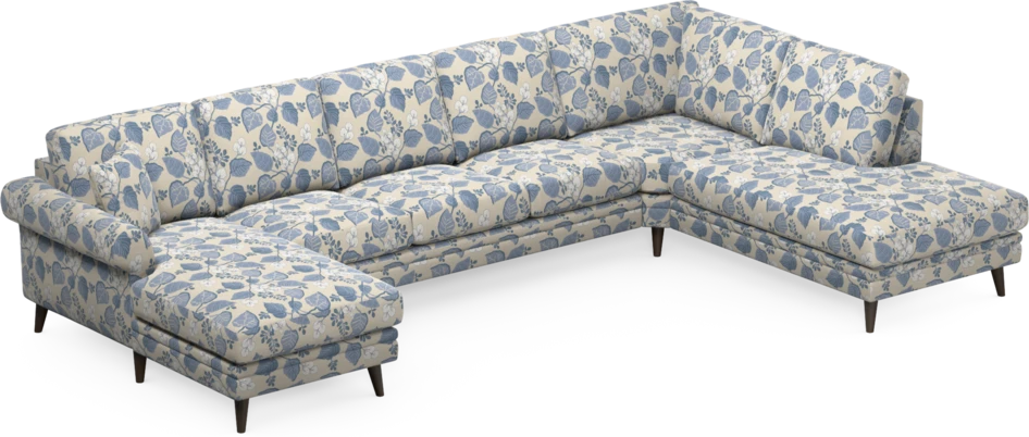 Eden - 3-sits soffa med schäslong vänster och divan höger - Flerfärgad