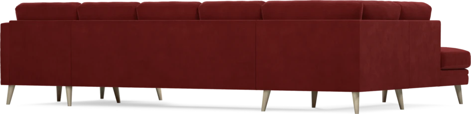 Eden - 3-sits soffa med divan vänster och schäslong höger - Röd