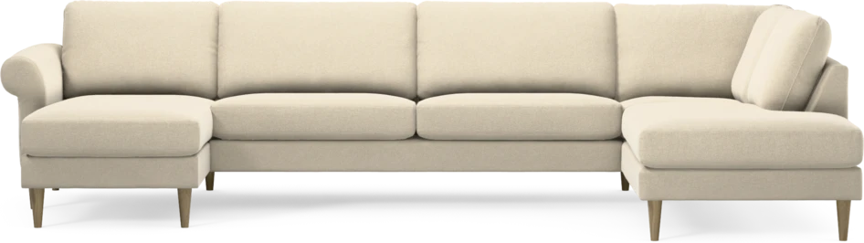 Bridge - 3-sits soffa med schäslong vänster och divan höger - Beige