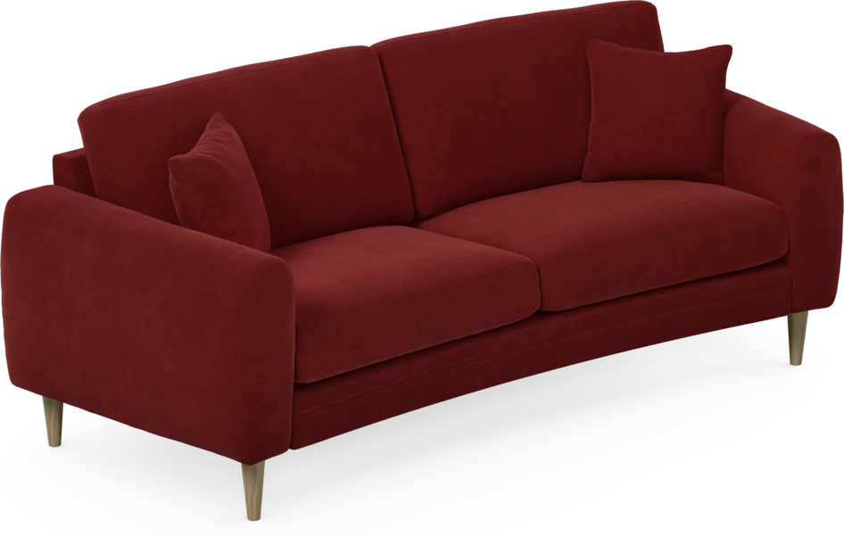 Eden - 2,5-sits soffa svängd - Röd