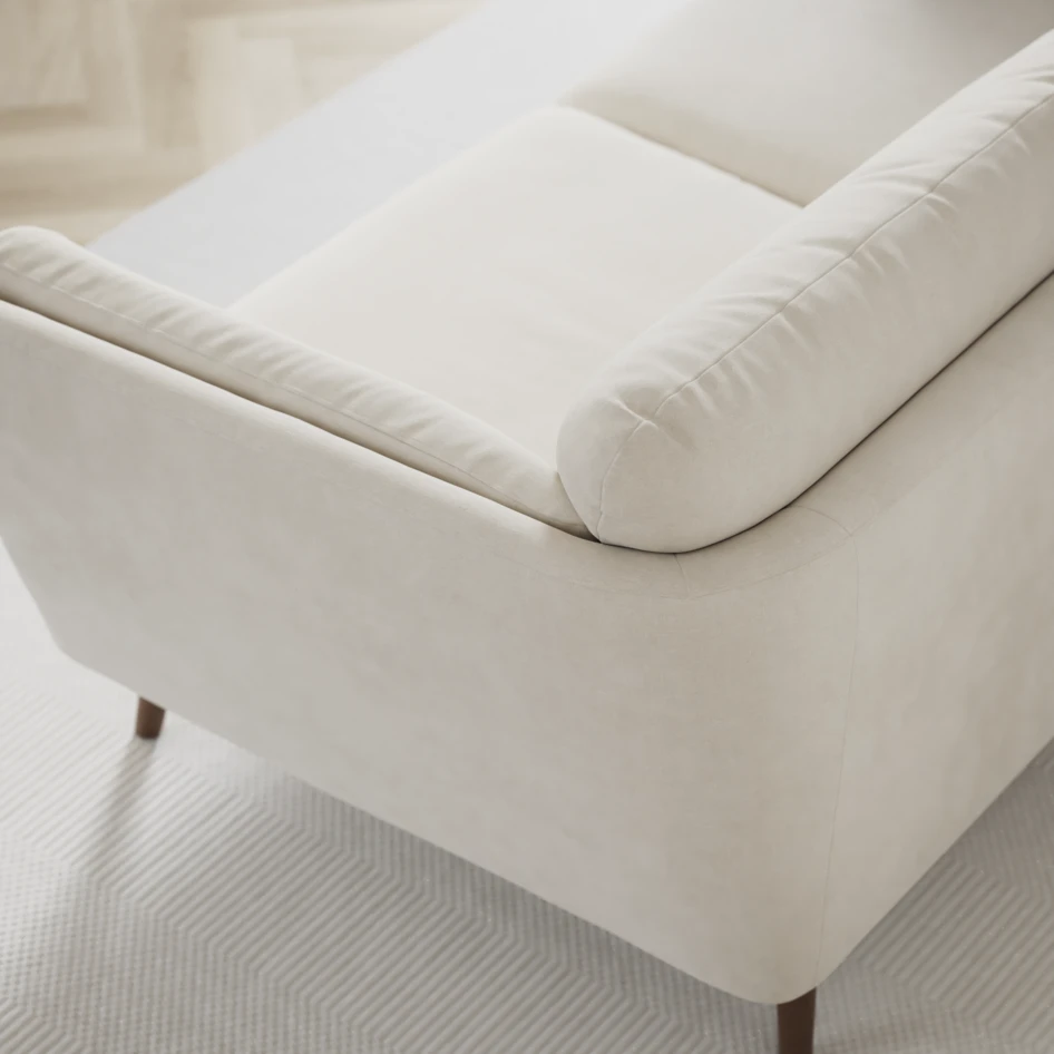 Madison Lux - 2-sits soffa med divan vänster och schäslong höger - Vit