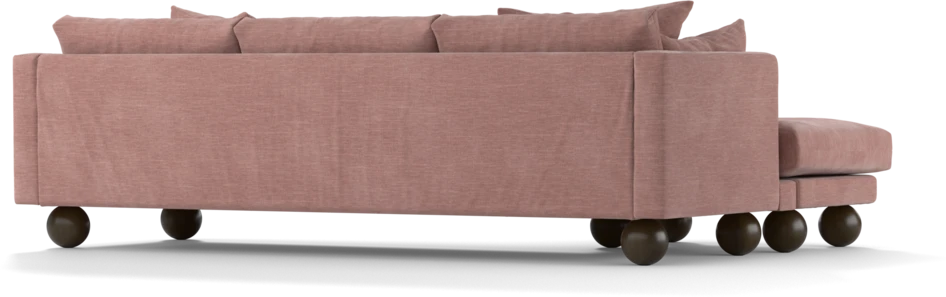 Harper - 4-sits med schäslong vänster - Rosa