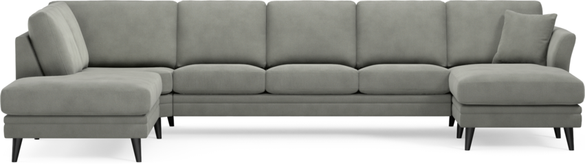 Eden - 3-sits soffa med divan vänster och schäslong höger - Grå