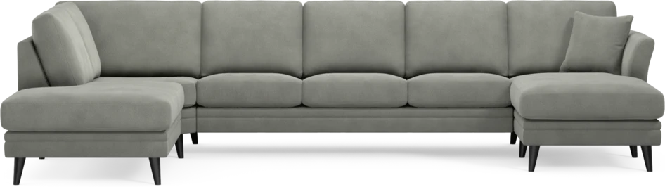 Eden - 3-sits soffa med divan vänster och schäslong höger - Grå