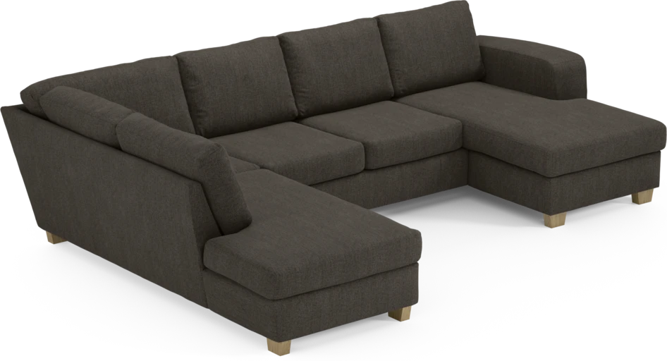 Friday - 3-sits soffa med divan vänster och schäslong höger - Brun
