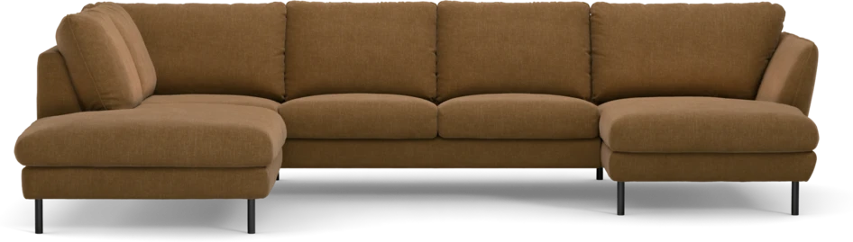 Madison Lux - 2-sits soffa med divan vänster och schäslong höger - Brun