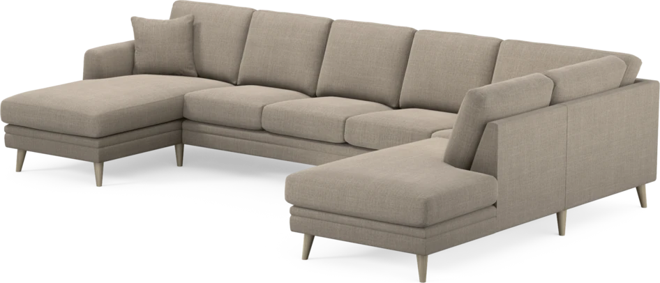 Eden - 3-sits soffa med schäslong vänster och divan höger - Beige