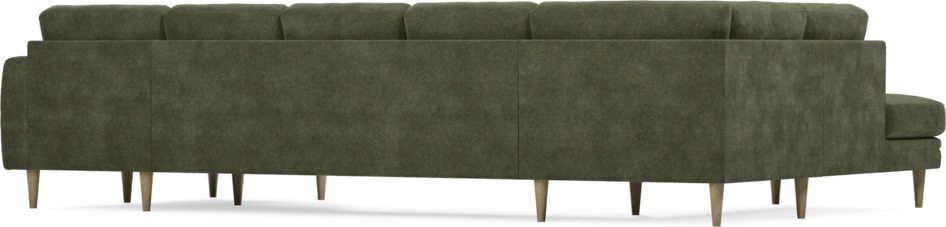 Eden - 3-sits soffa med divan vänster och schäslong höger - Grön
