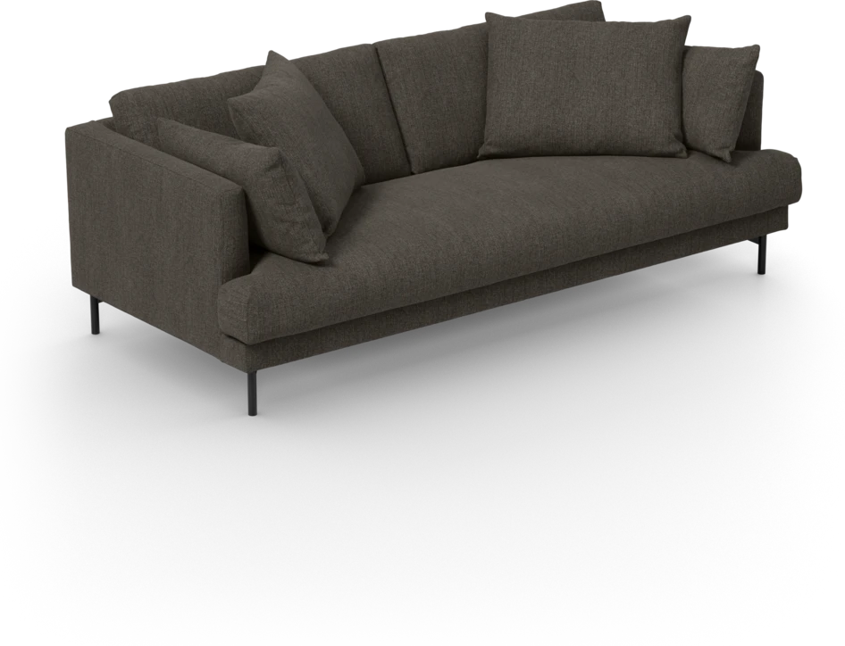 Harper - 3-sits soffa, hel dyna - Brun
