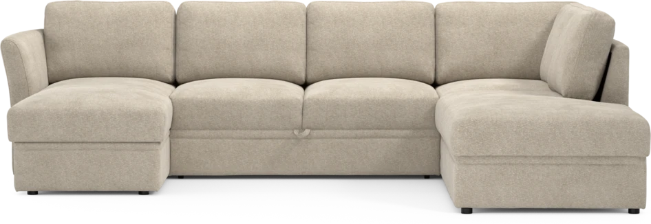Öland - Bäddsoffa med schäslong vänster och divan höger - Beige