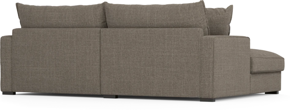 Mila - 2-sits soffa med schäslong XL vänster - Brun