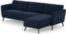 Bridge - 3-sits soffa med schäslong höger - Blå