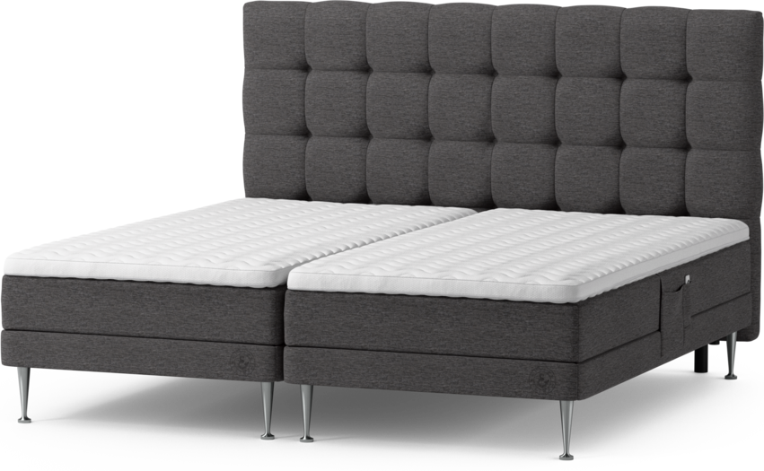 Särö Comfort - Ställbar säng, dubbelsäng med bäddmadrass och Ruta sänggavel