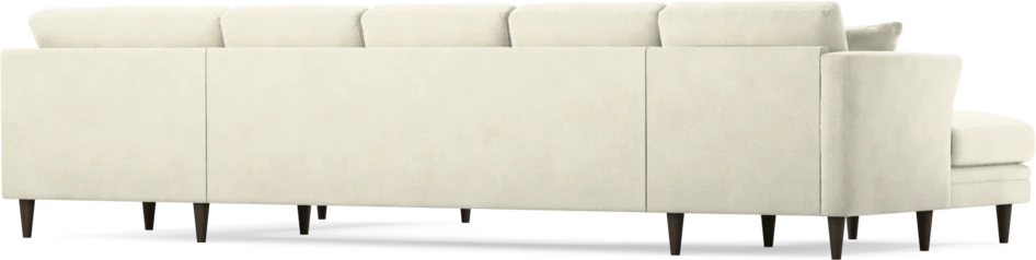 Eden - 3-sits soffa med schäslong vänster och divan höger - Vit