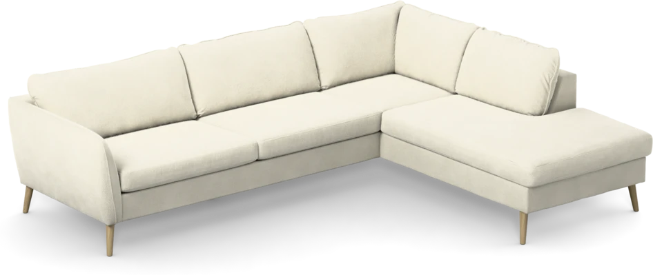 County - 2,5-sits soffa med divan höger - Vit