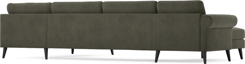 Bridge - 3-sits soffa med schäslong vänster och divan höger - Grå