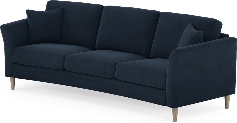 Eden - 3-sits soffa svängd - Blå