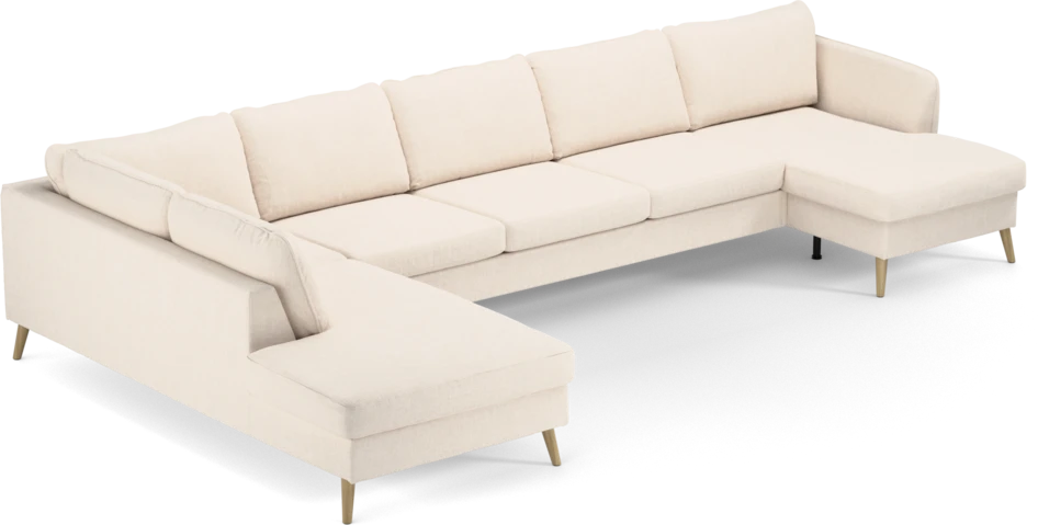 County - 4-sits soffa med divan vänster och schäslong höger - Vit