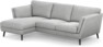 Madison Lux - 2-sits soffa med schäslong vänster - Grå