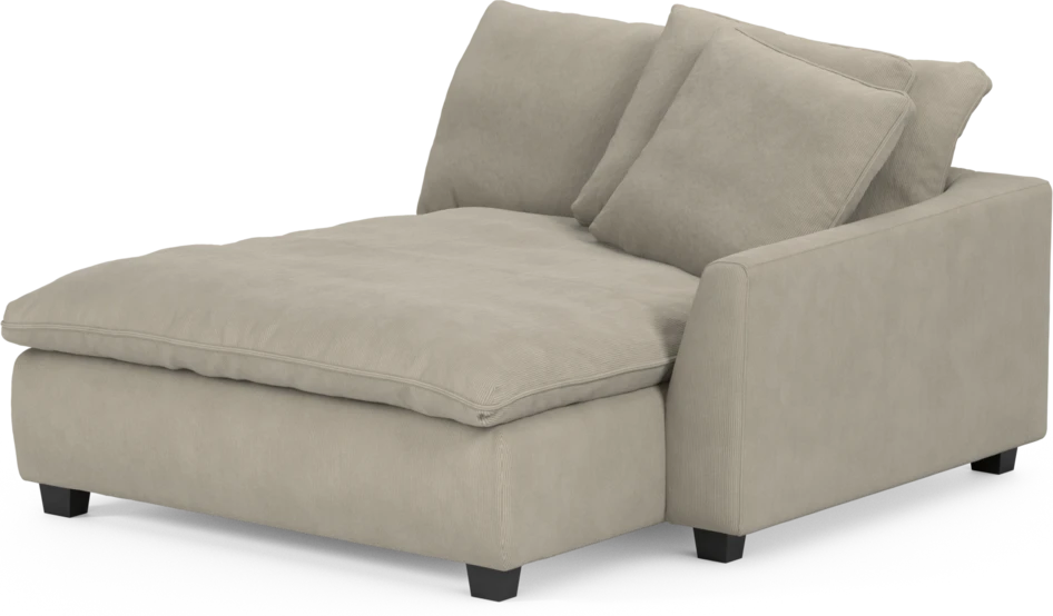 Bellora - Schäslong XL med armstöd höger - Beige