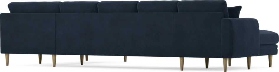 Eden - 3-sits soffa med schäslong vänster och divan höger - Blå